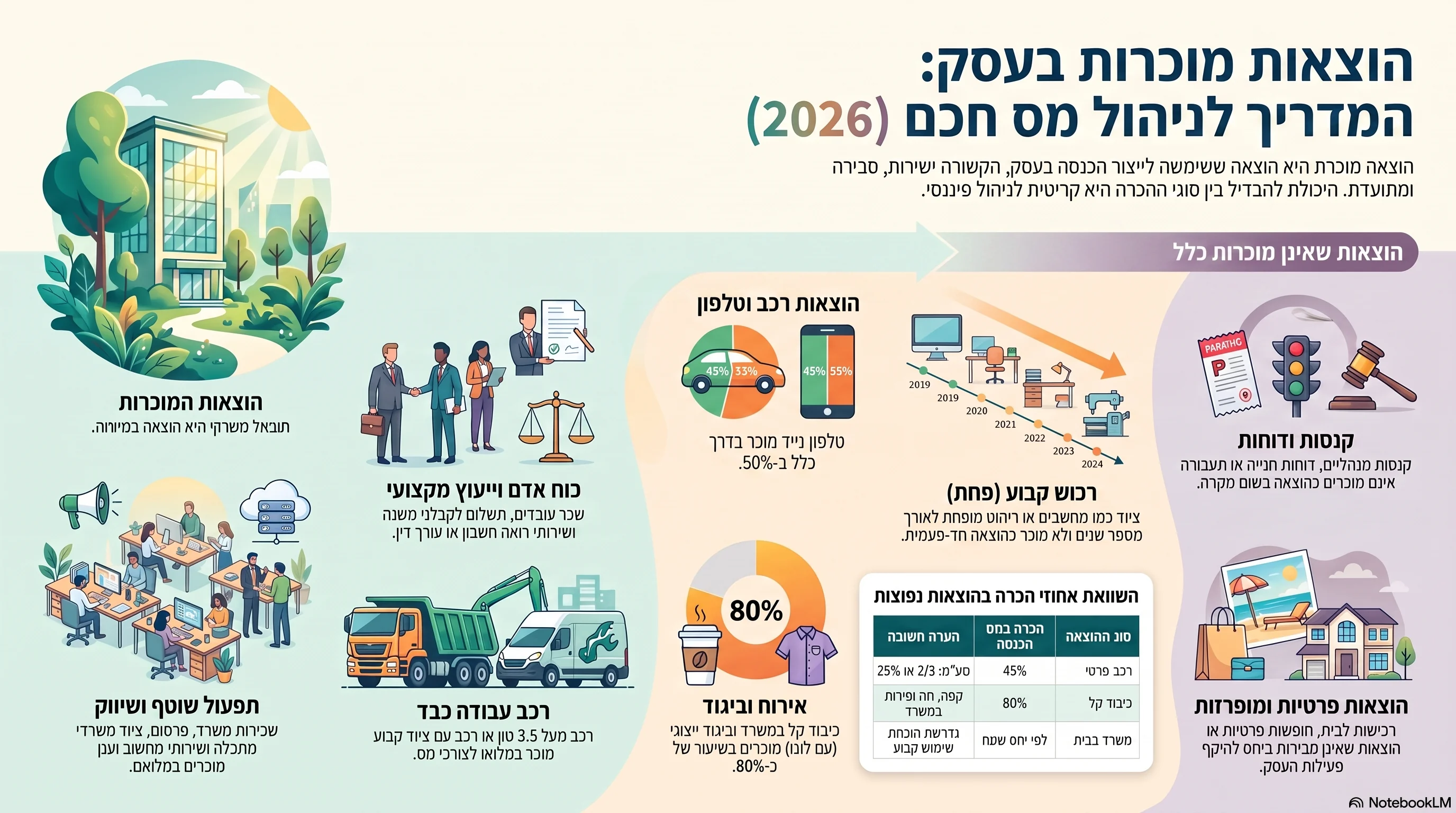 הוצאות מוכרות בעסק בישראל – המדריך המלא לעצמאים ולחברות (2026)